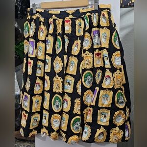 Retro cat in frames skirt
